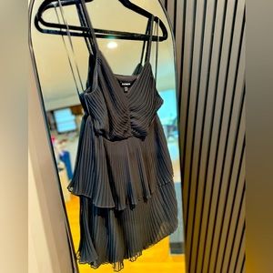 Pleated black dress